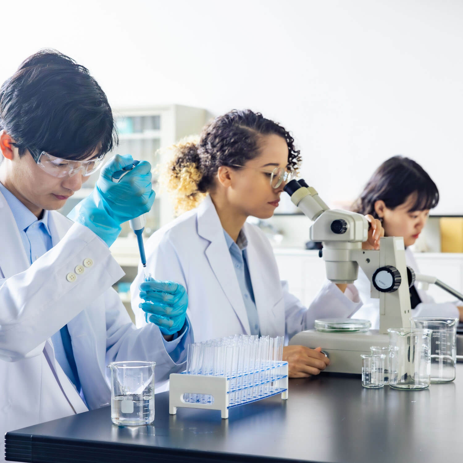 A group of scientists in a lab.